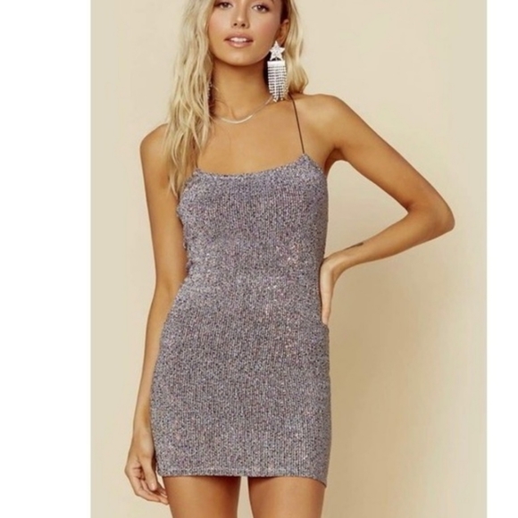 NWT For Love & Lemons Constance Sparkle Dress